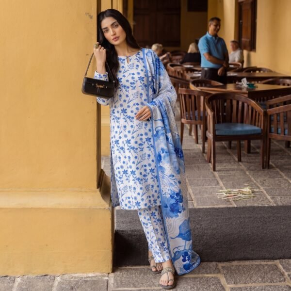 Premium Digital Printed Lawn Suit Floral Lawn Suit
