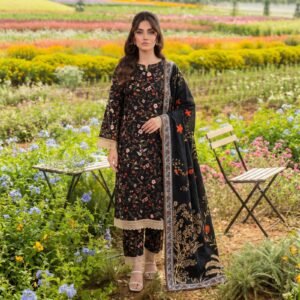 Premium Digital Printed Floral Lawn 3 Piece Suit for Women