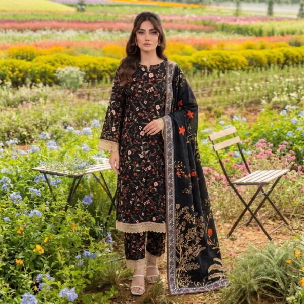 Premium Digital Printed Floral Lawn 3 Piece Suit for Women